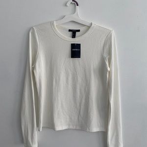 Ribbed White Tee